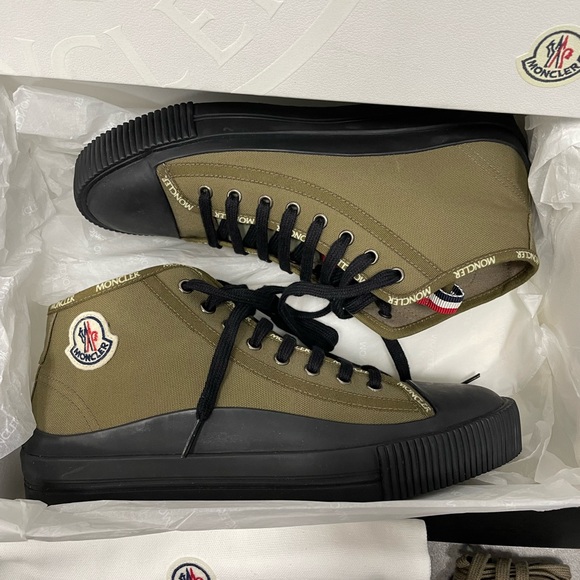 Moncler Other - Moncler Lissex High Top Canvas Sneaker Army Green - MEN’S
